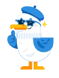 The Wing Secure mascot giving a thumbs up