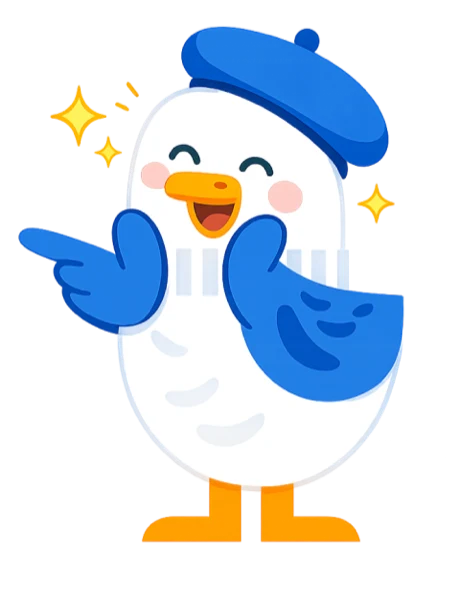 The mascot waving