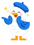 Mascot on a split light and dark background